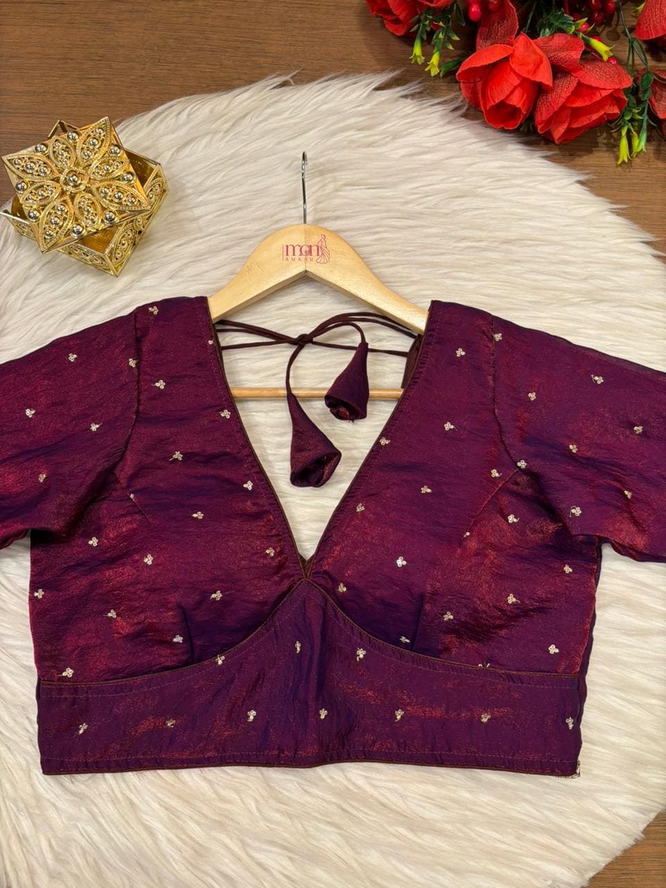Purple Blast Designer Fendy Silk Blouse