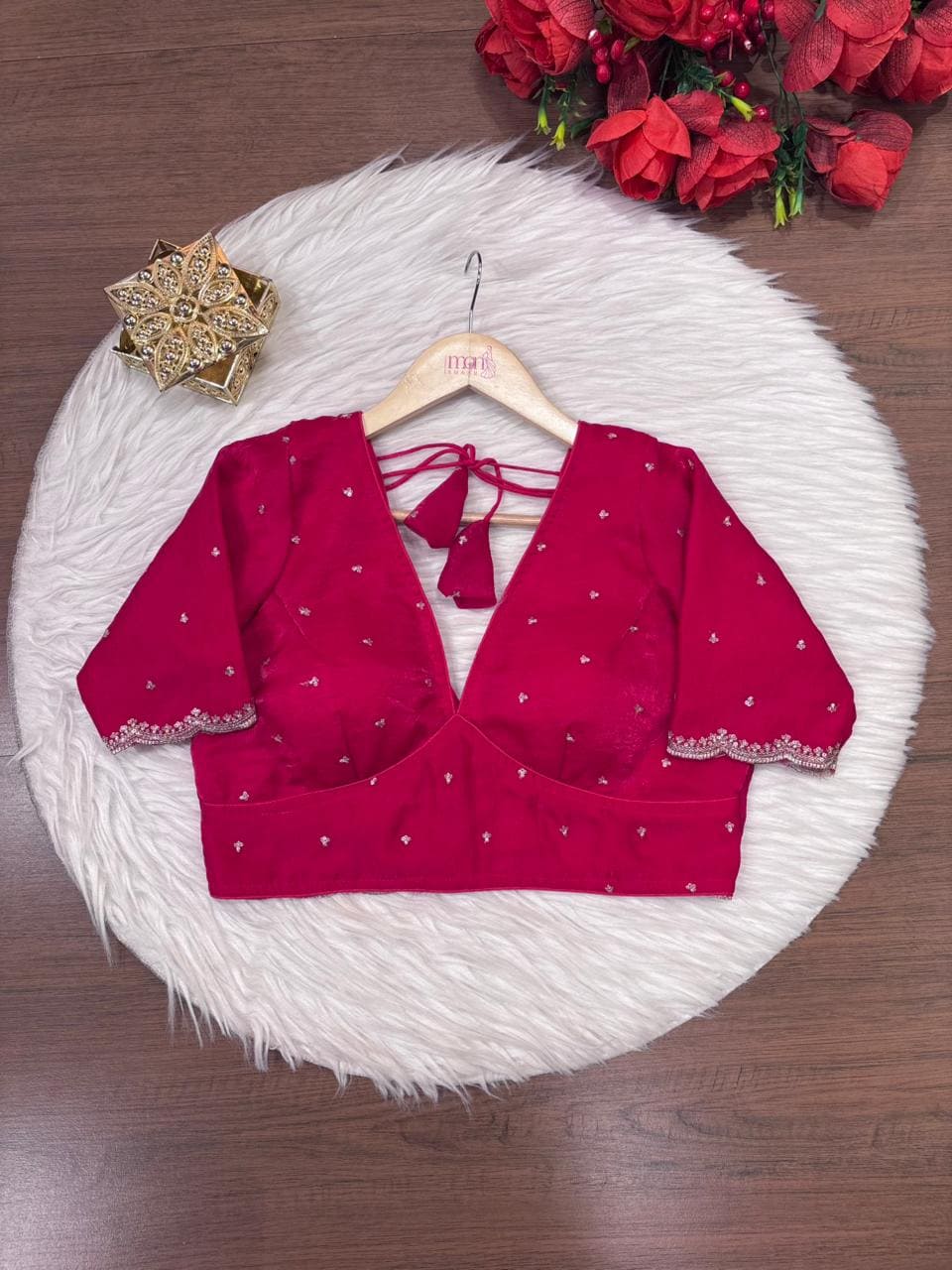 Pink Blast Designer Fendy Silk Blouse