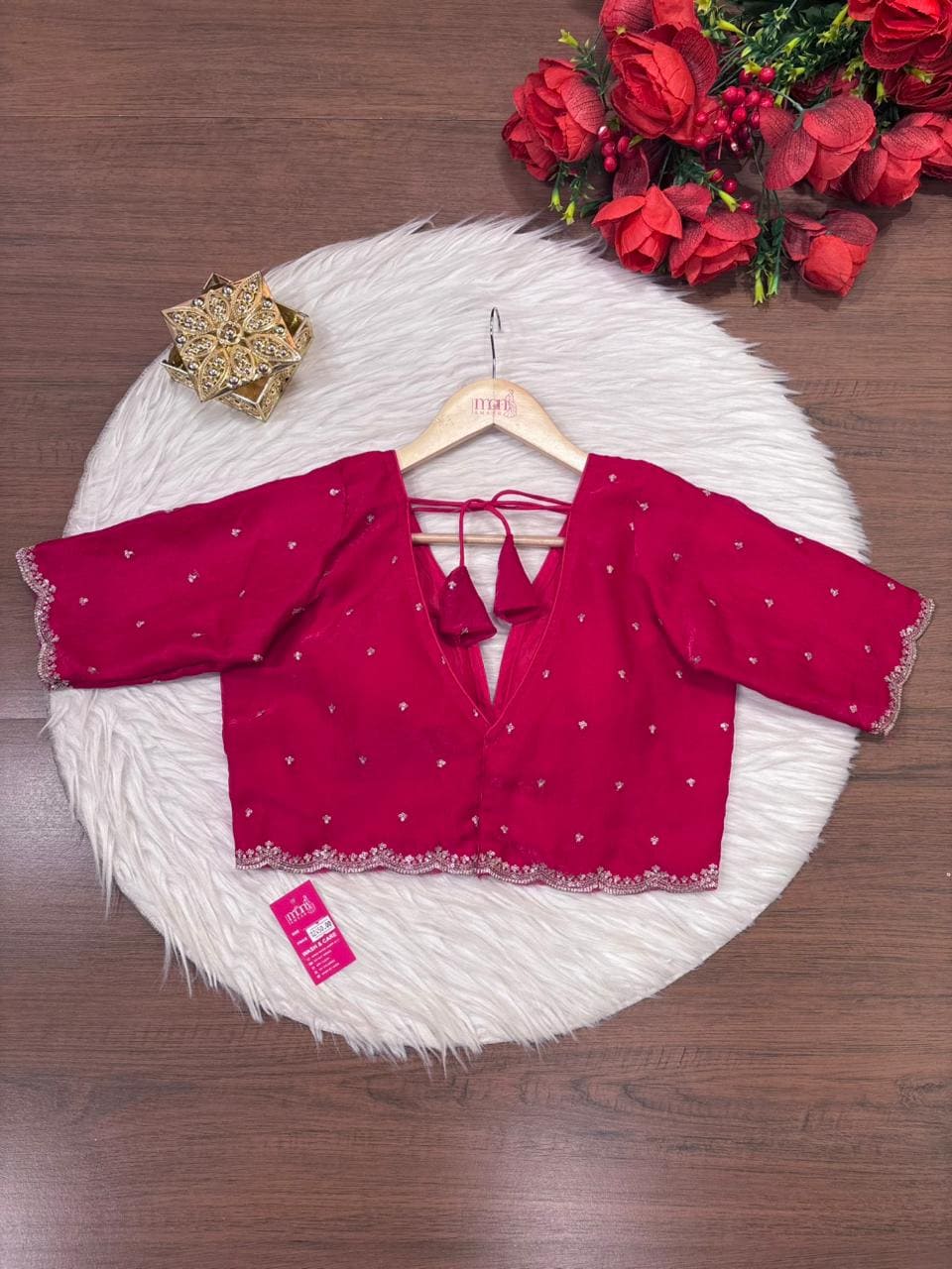 Pink Blast Designer Fendy Silk Blouse