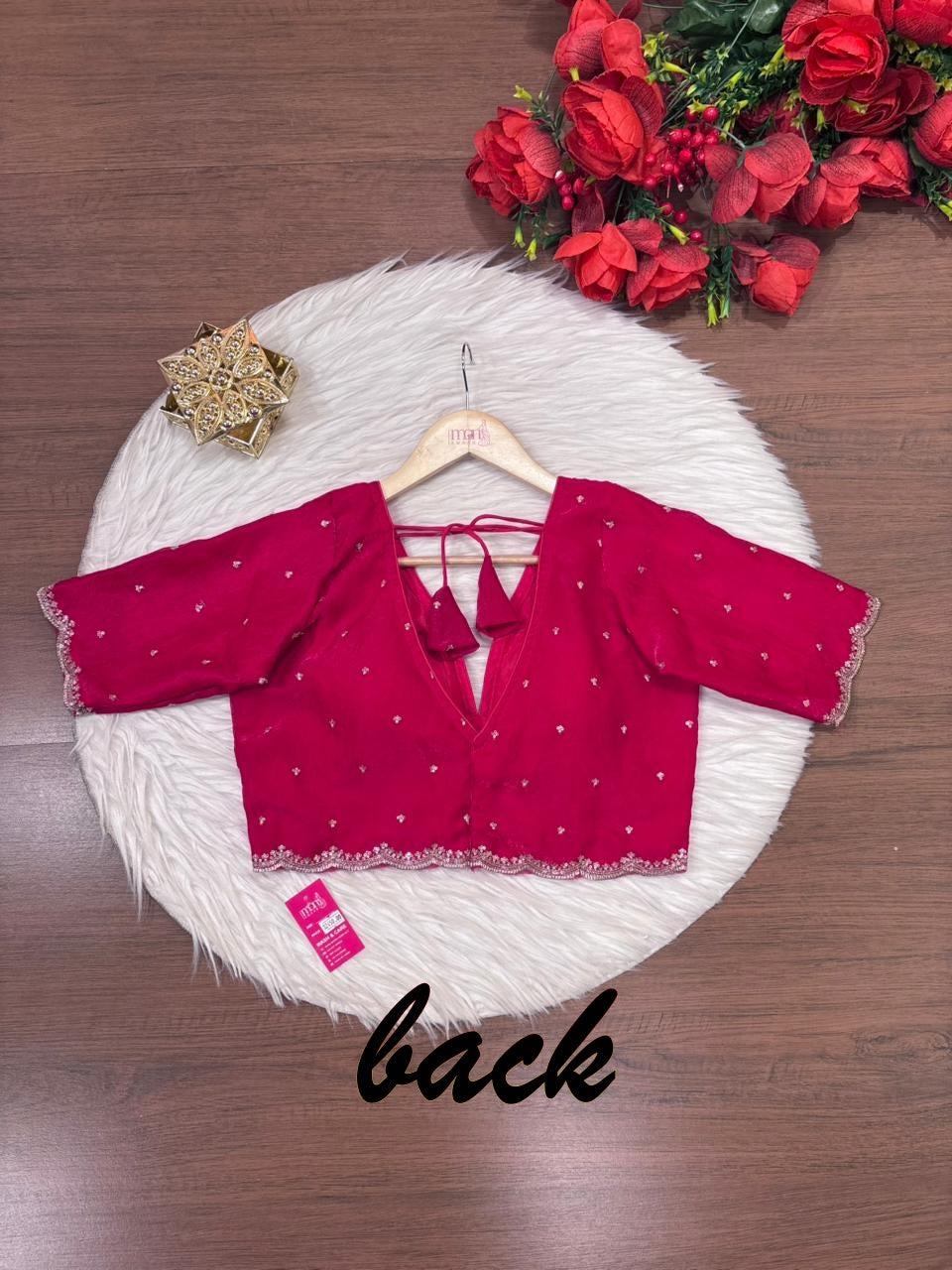 Pink Blast Designer Fendy Silk Blouse