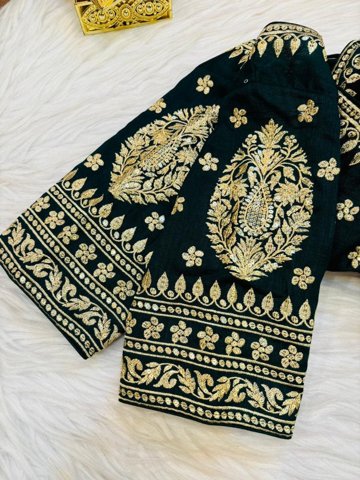 Madhubala Special Vichitra Silk Blouse [ green]