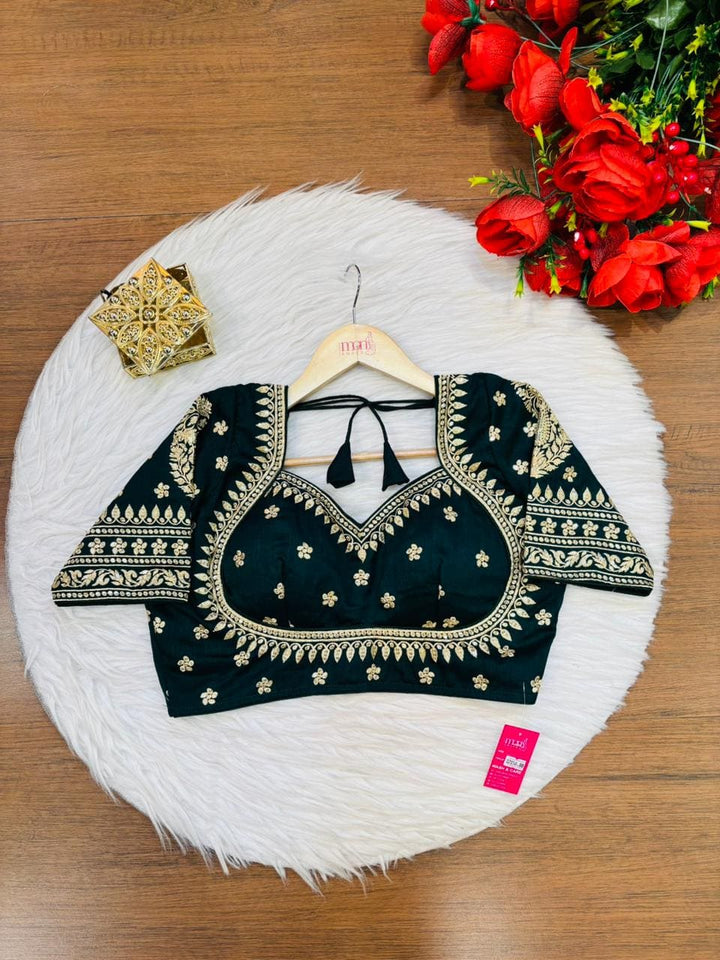 Madhubala Special Vichitra Silk Blouse [ green]