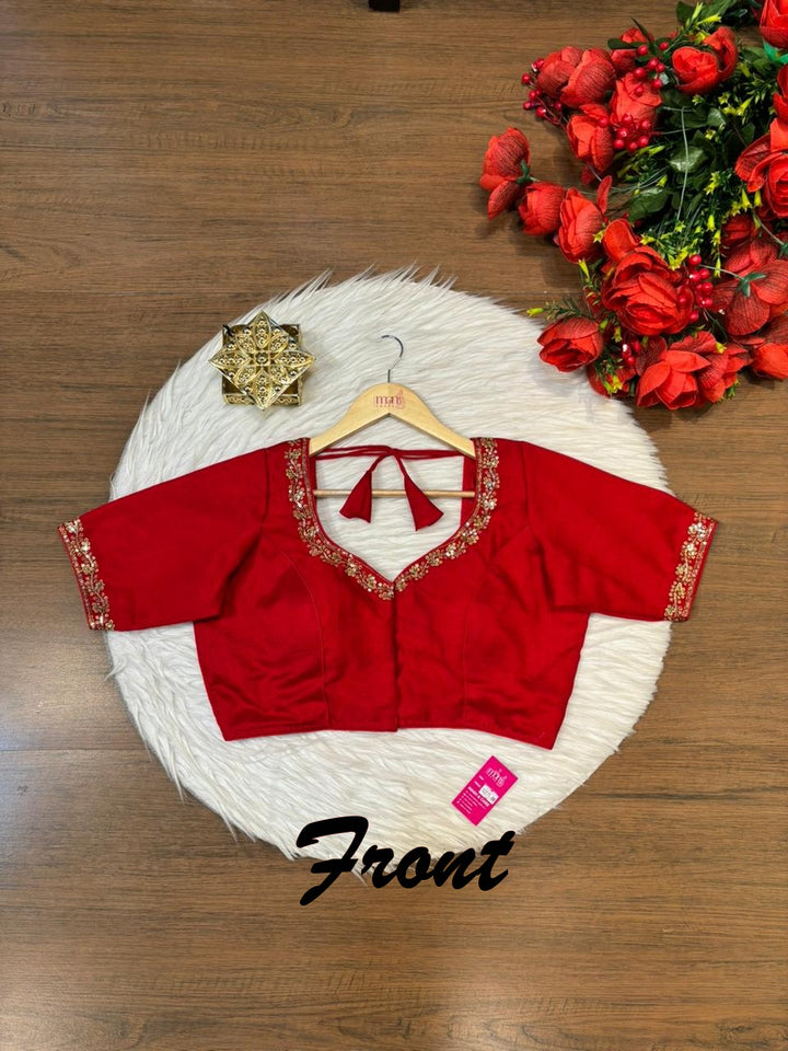 Florea Designer Vichitra Silk Blouse