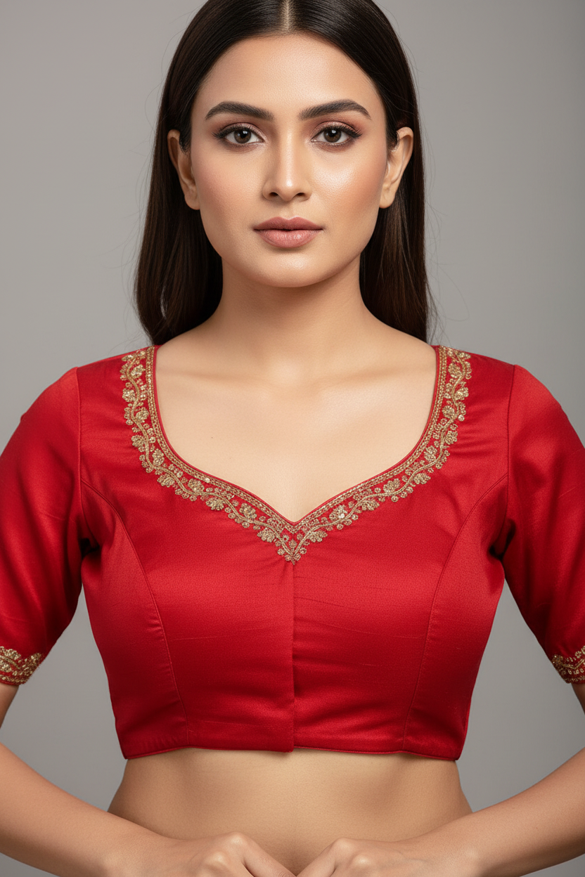 Florea Designer Vichitra Silk Blouse