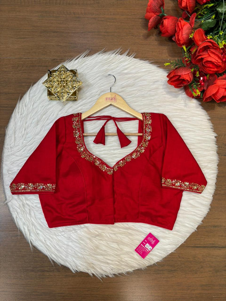 Florea Designer Vichitra Silk Blouse