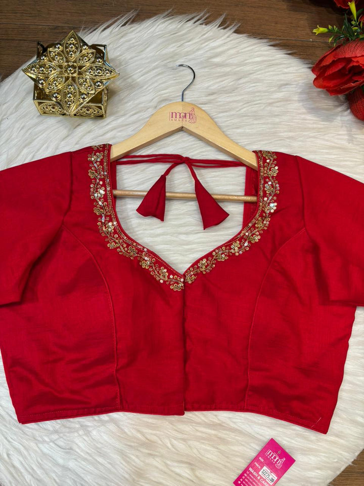 Florea Designer Vichitra Silk Blouse