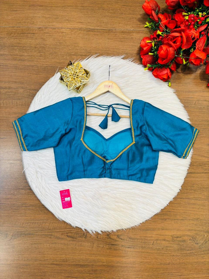 Golden Glow- Vichitra Silk Blouse