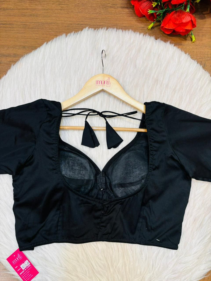 Plain Charm Fancy Designer Solid Color Blouse