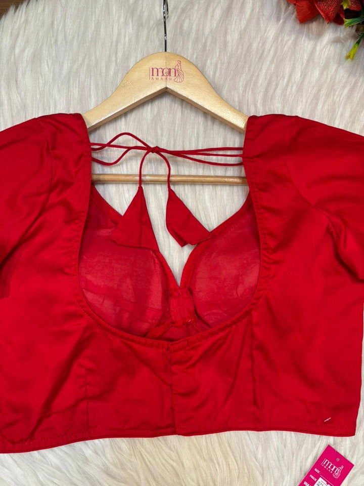 Plain Charm Fancy Designer Solid Color Blouse