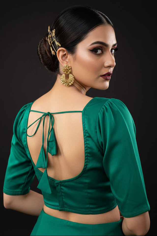 Plain Charm Fancy Designer Solid Color Blouse