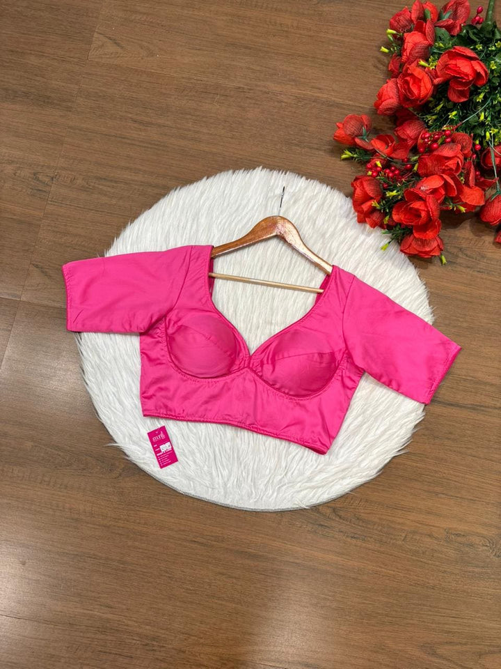 Plain Charm Fancy Designer Solid Color Blouse