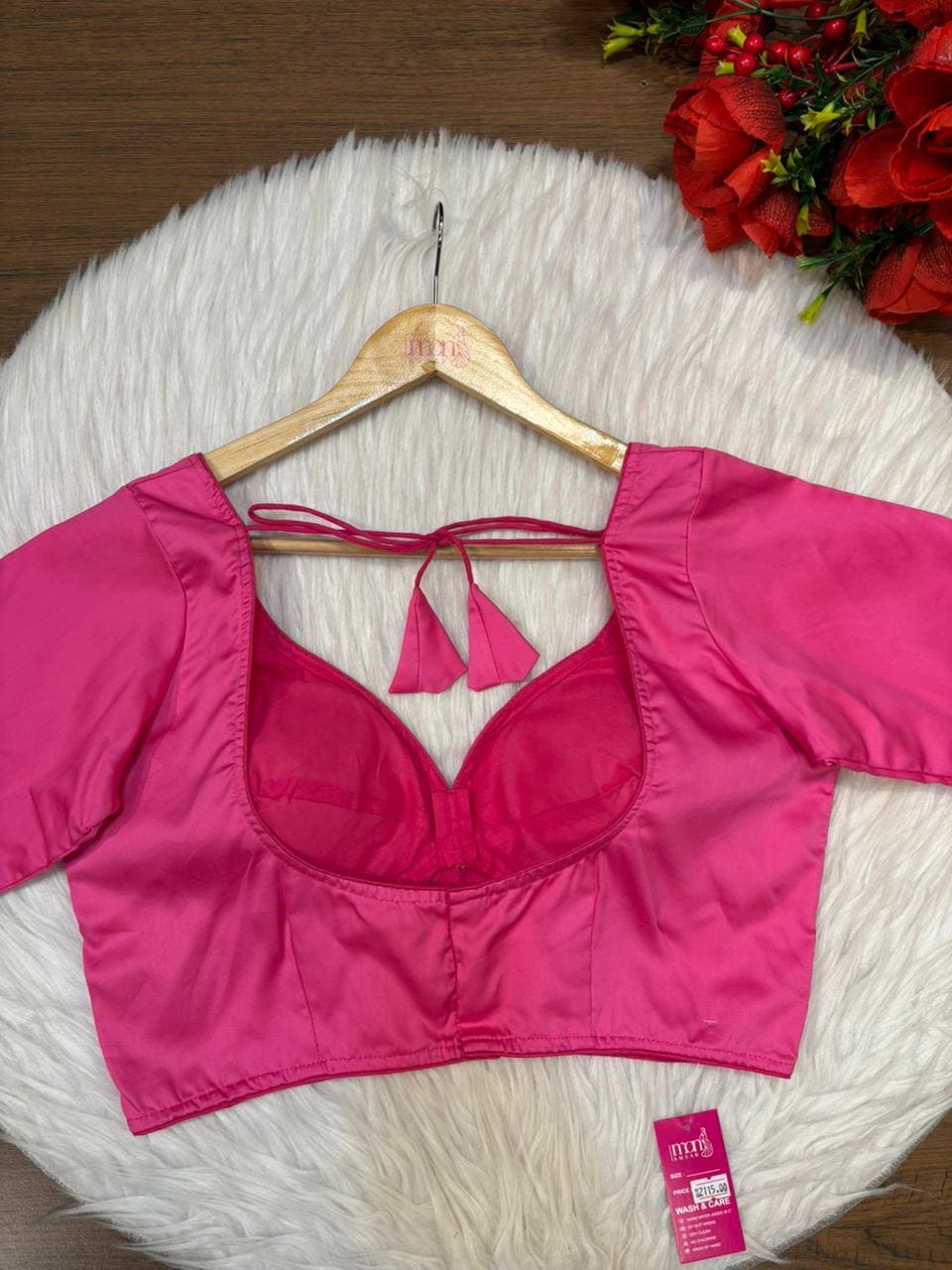 Plain Charm Fancy Designer Solid Color Blouse