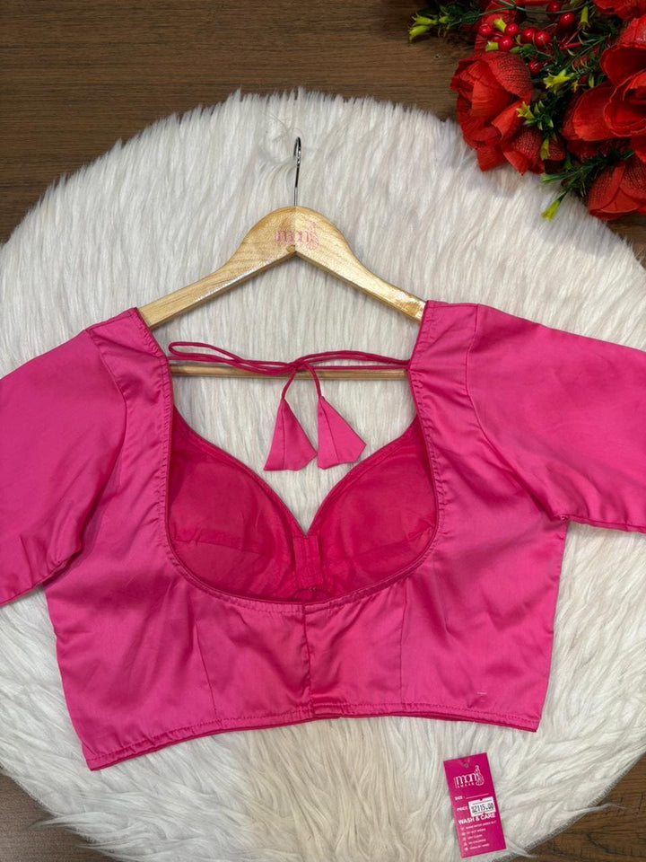 Plain Charm Fancy Designer Solid Color Blouse