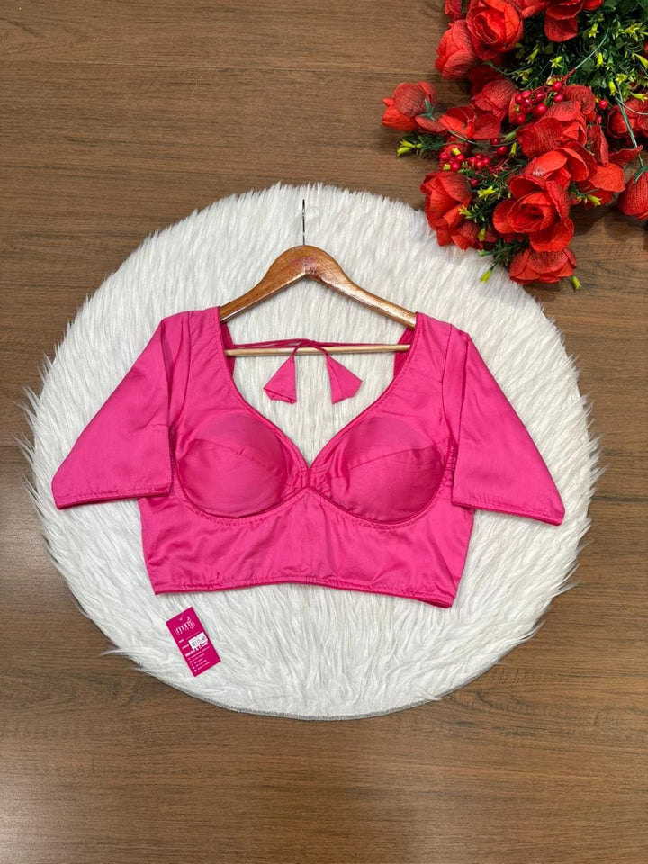 Plain Charm Fancy Designer Solid Color Blouse