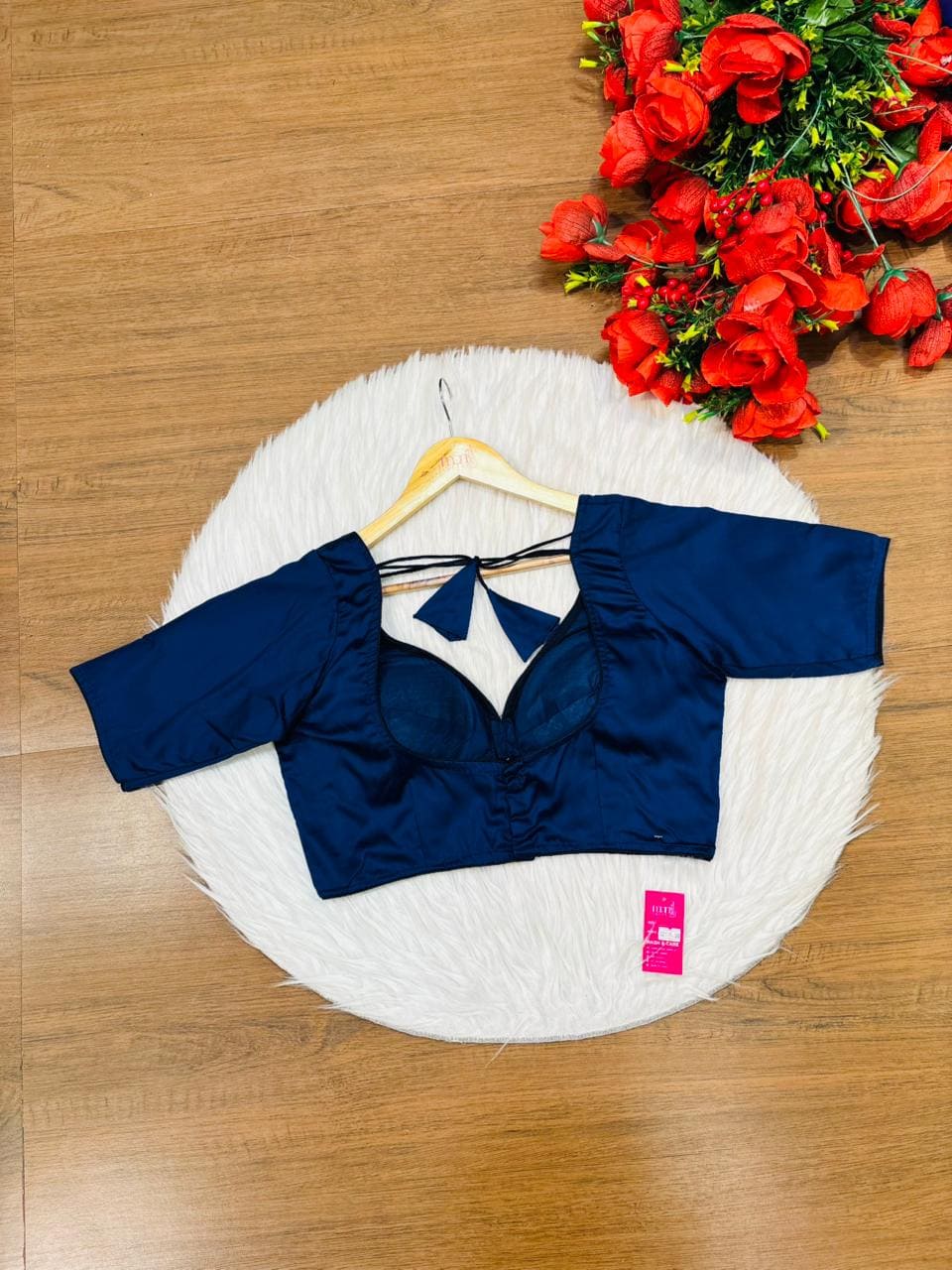 Plain Charm Fancy Designer Solid Color Blouse