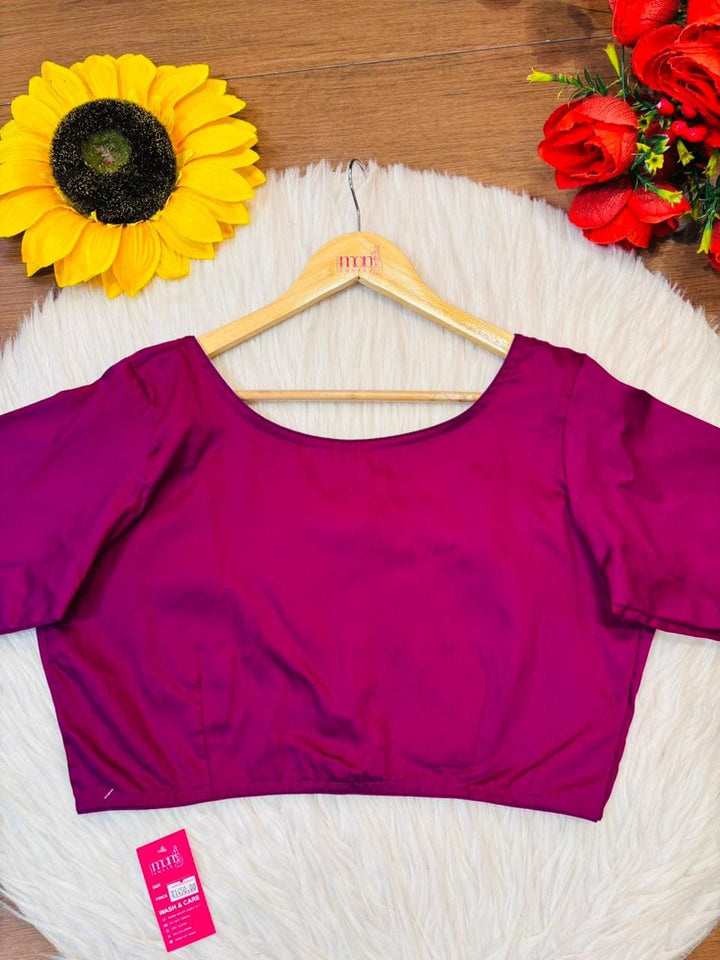 Single And Solid Color Fancy Designer Blouse