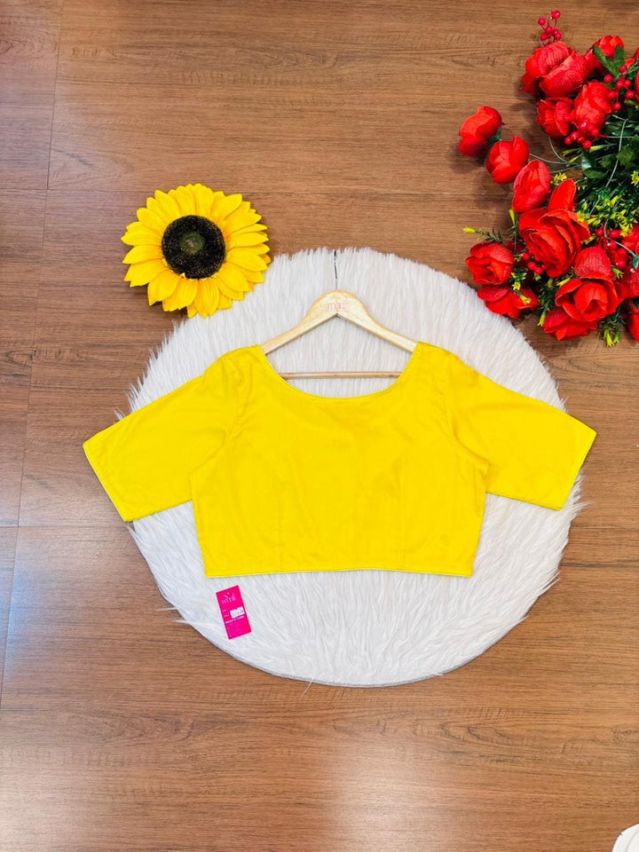 Single And Solid Color Fancy Designer Blouse