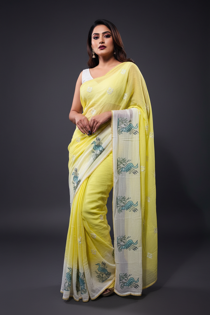 Shining Brightly  Designer Georgette Saree