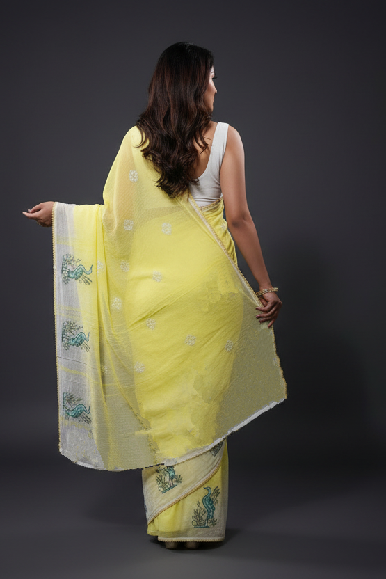 Shining Brightly  Designer Georgette Saree