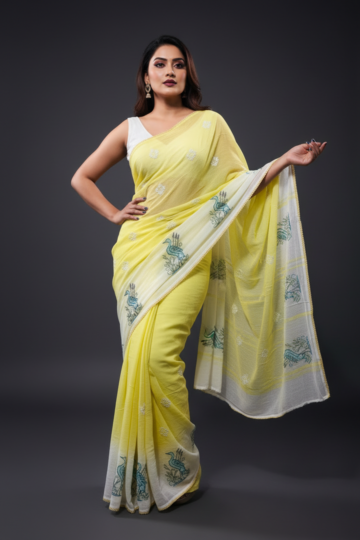 Shining Brightly  Designer Georgette Saree