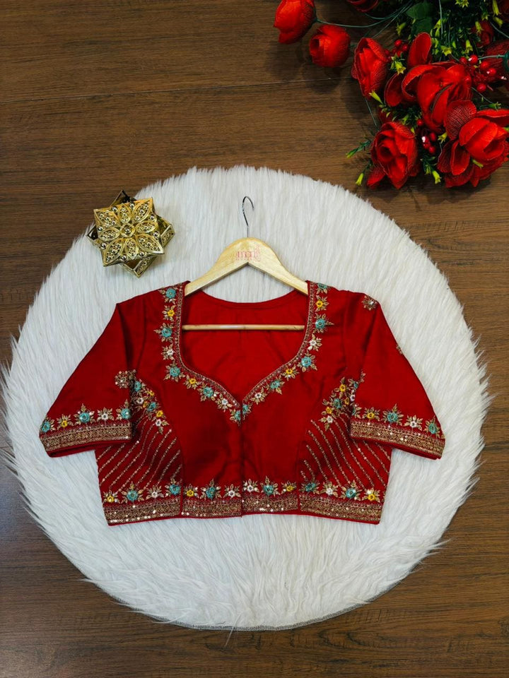Made Of Vichitra Silk-Designer Blouse