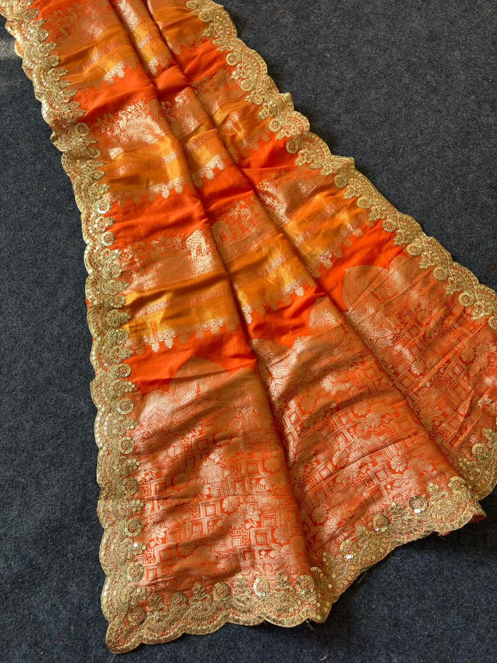 Flight Of Radiance Tissue Paithani Silk Saree