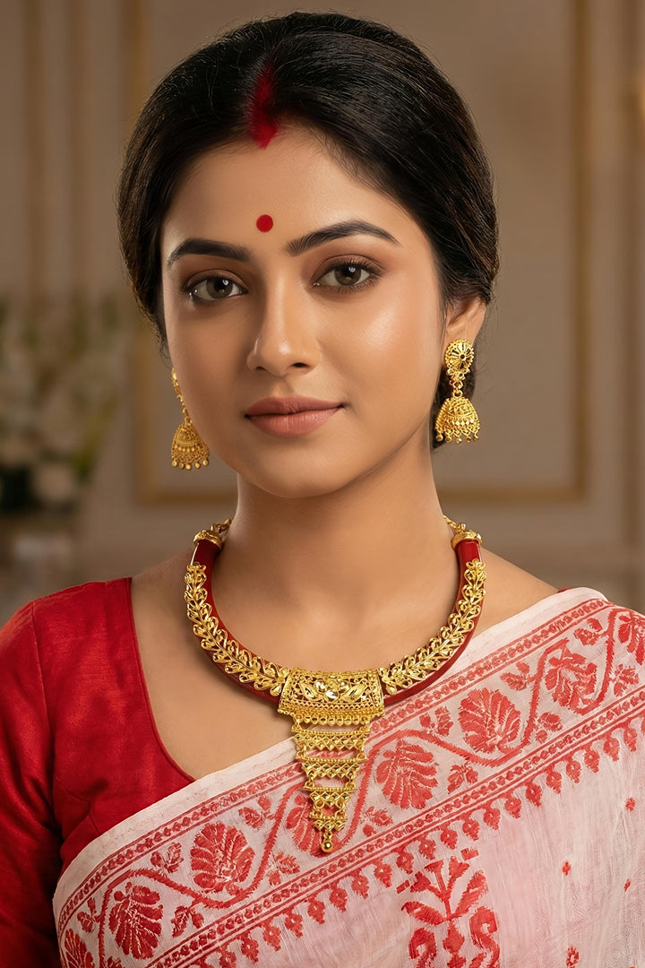 Shubho Sokal-Trending Necklace Set(The Sacred Day)