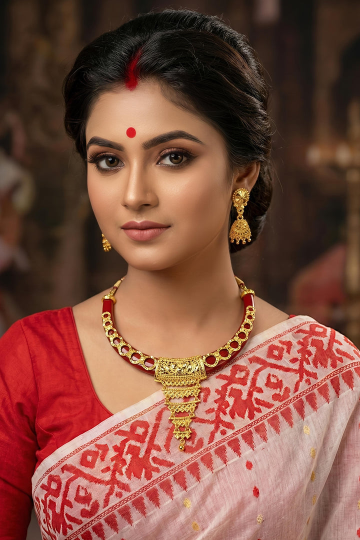 Shubho Sokal-Trending Necklace Set(The Sacred Day)