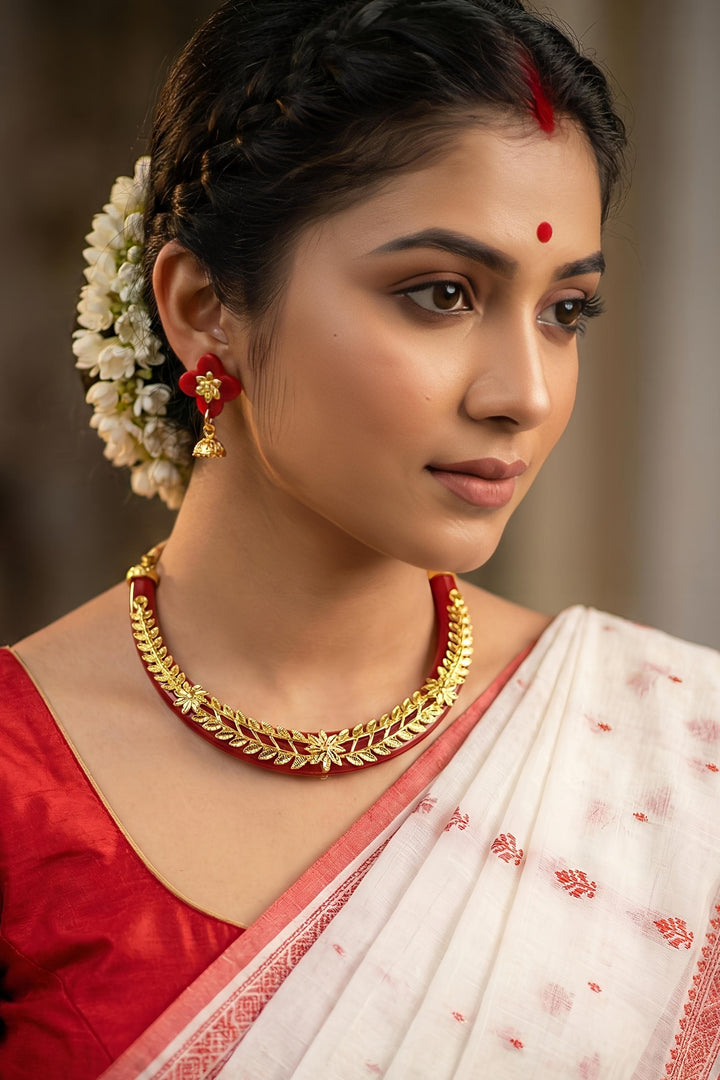 Shubho Sokal-Trending Necklace Set(The Sacred Day)