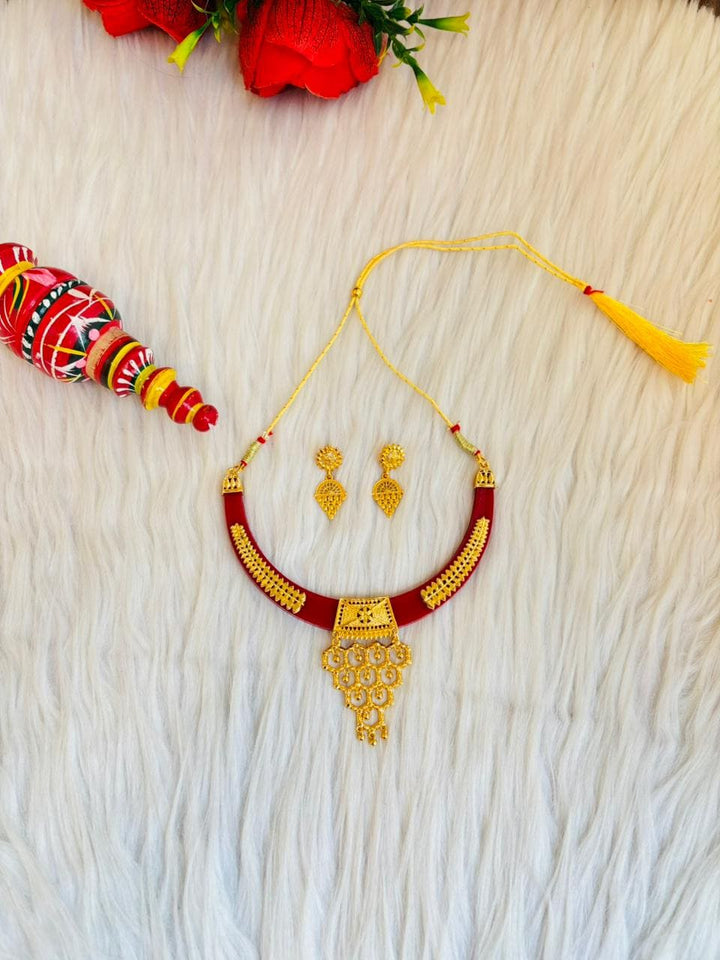 Shubho Sokal-Trending Necklace Set(The Sacred Day)