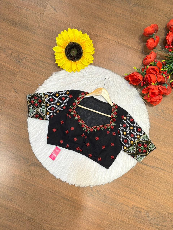 Kutch Style Vichitra Silk Blouse