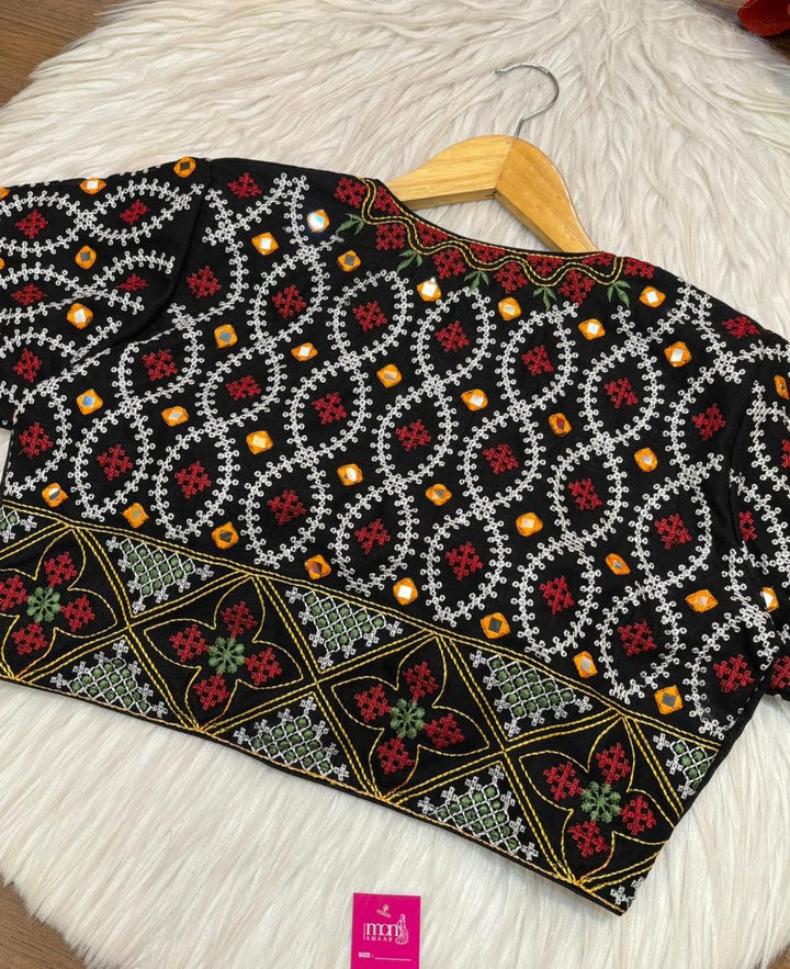 Kutch Style Vichitra Silk Blouse