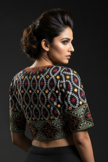 Kutch Style Vichitra Silk Blouse