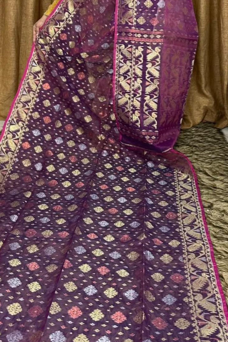 Debottama Dhakai Jamdani Saree