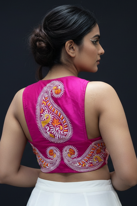 Signature Charm Designer Cotton Blouse