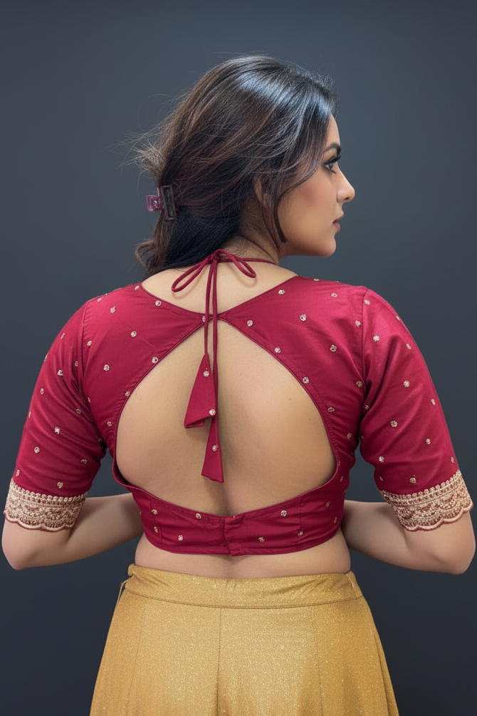 Ritzy Fun- Masaba Style Fancy Silk Blouse