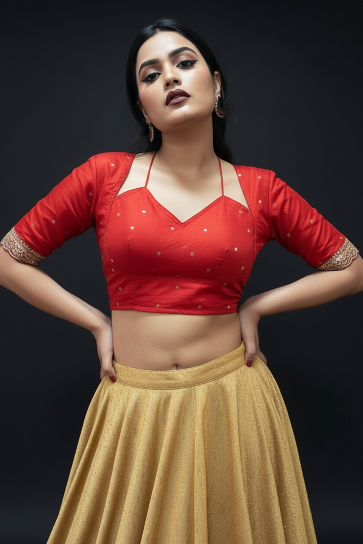 Ritzy Fun- Masaba Style Fancy Silk Blouse