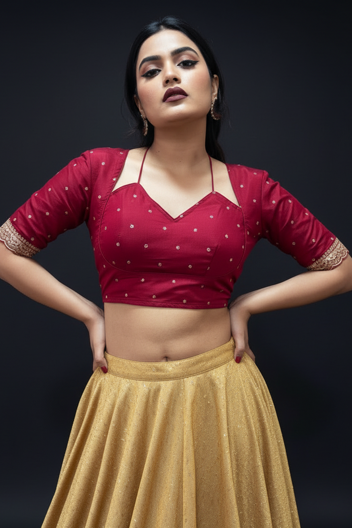 Ritzy Fun- Masaba Style Fancy Silk Blouse