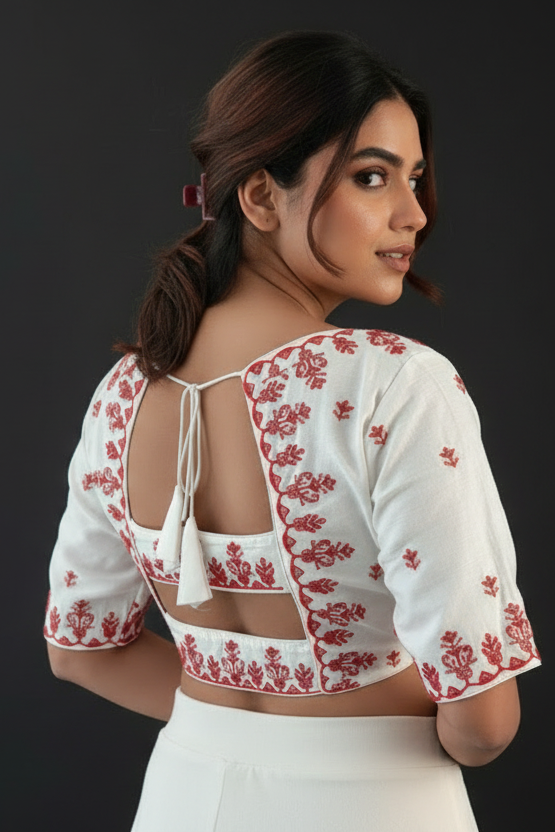The Blouse Edit - Vichitra Silk Blouse
