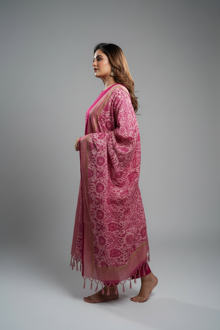 Blooming Gem Cotton Kurti Set