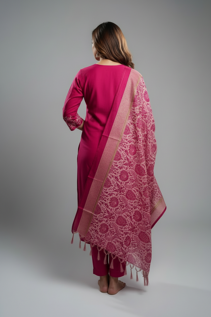 Blooming Gem Cotton Kurti Set