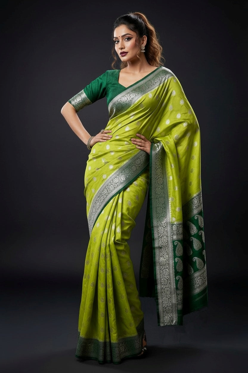 Banarasi Semi Katan Silk saree