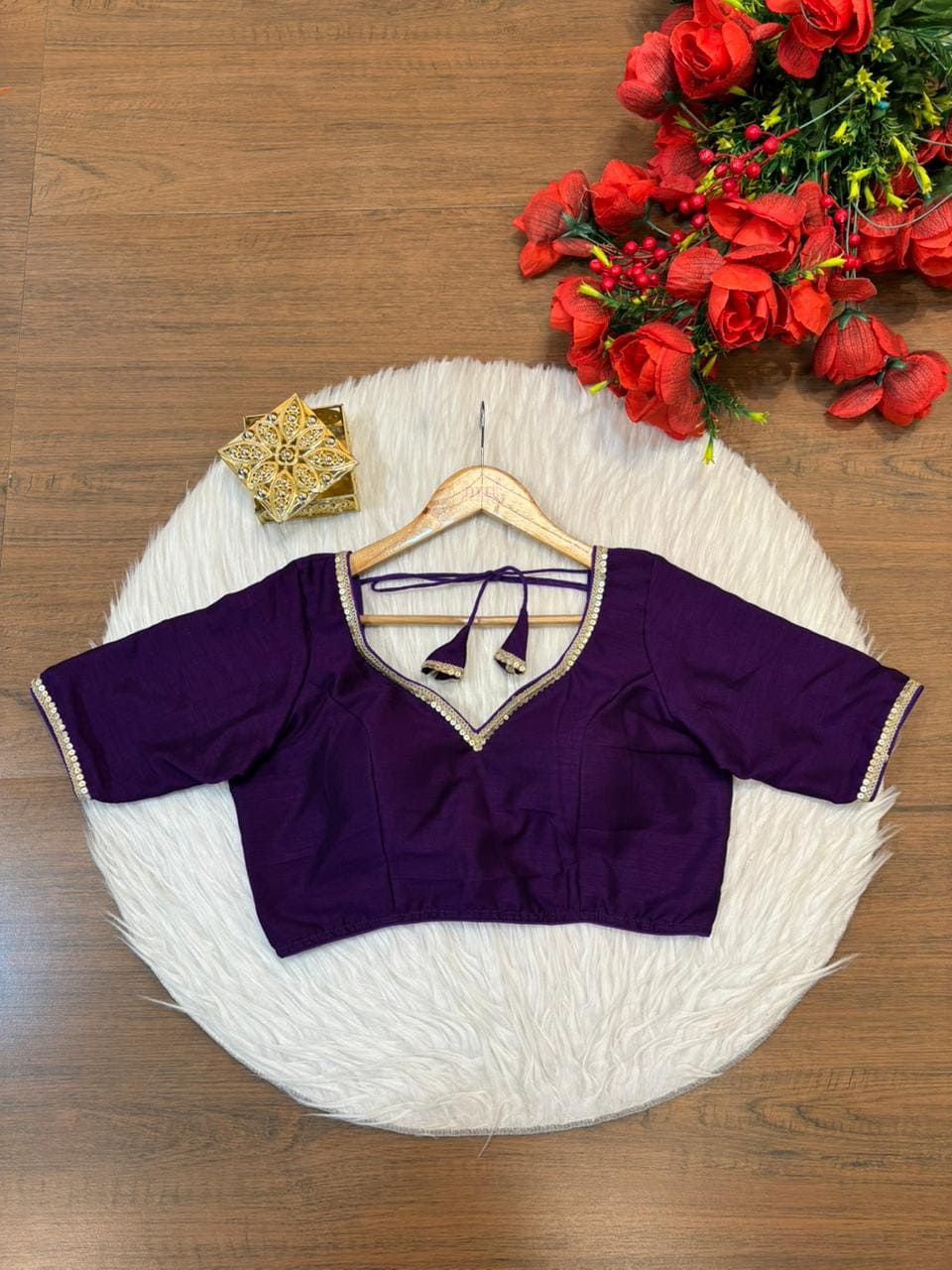 Flashline Designer Vichitra Silk Blouse