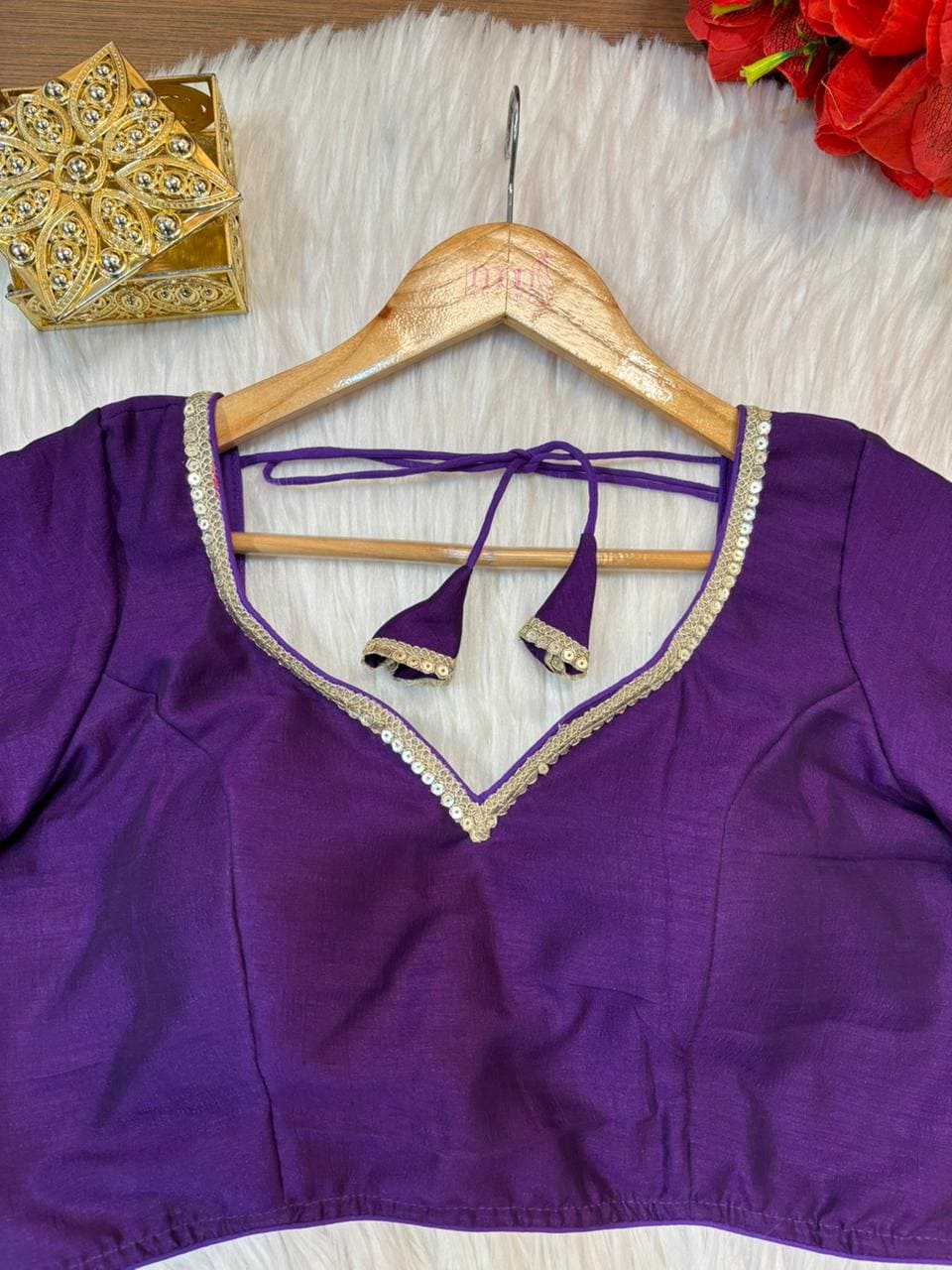 Flashline Designer Vichitra Silk Blouse