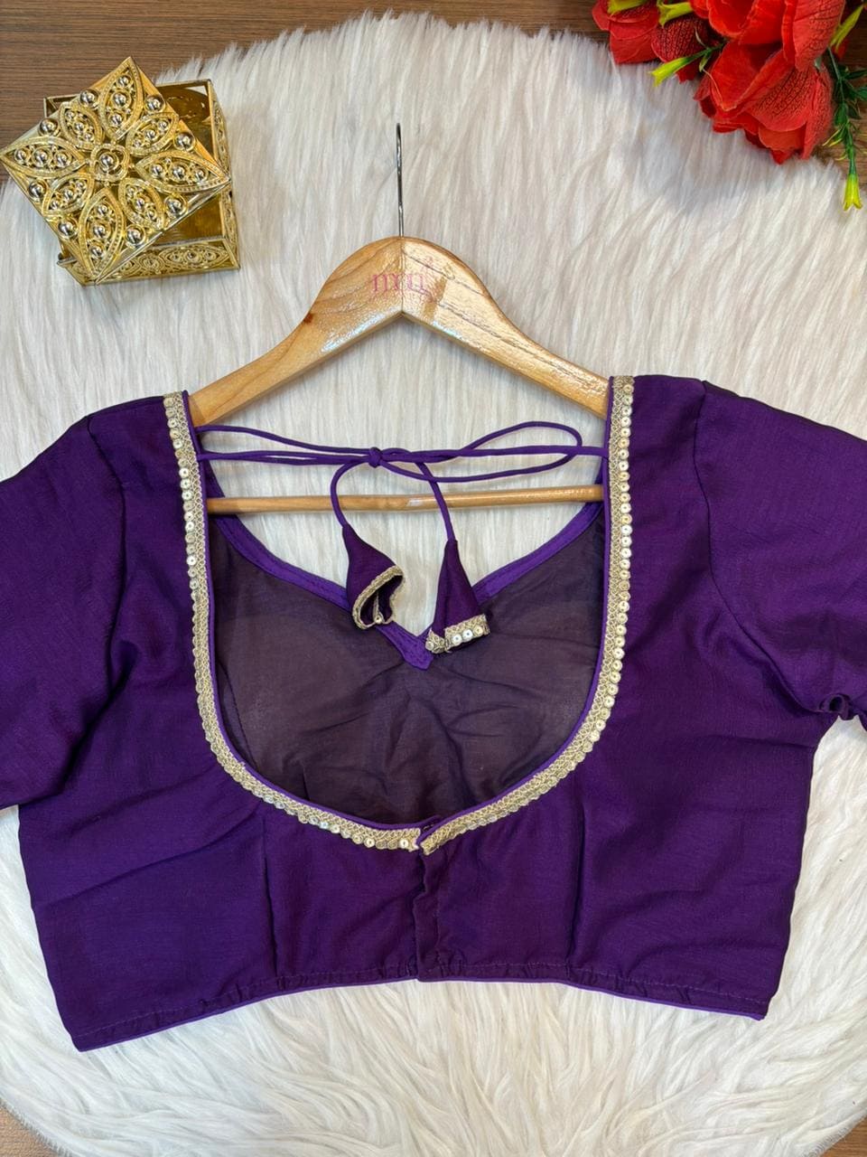 Flashline Designer Vichitra Silk Blouse