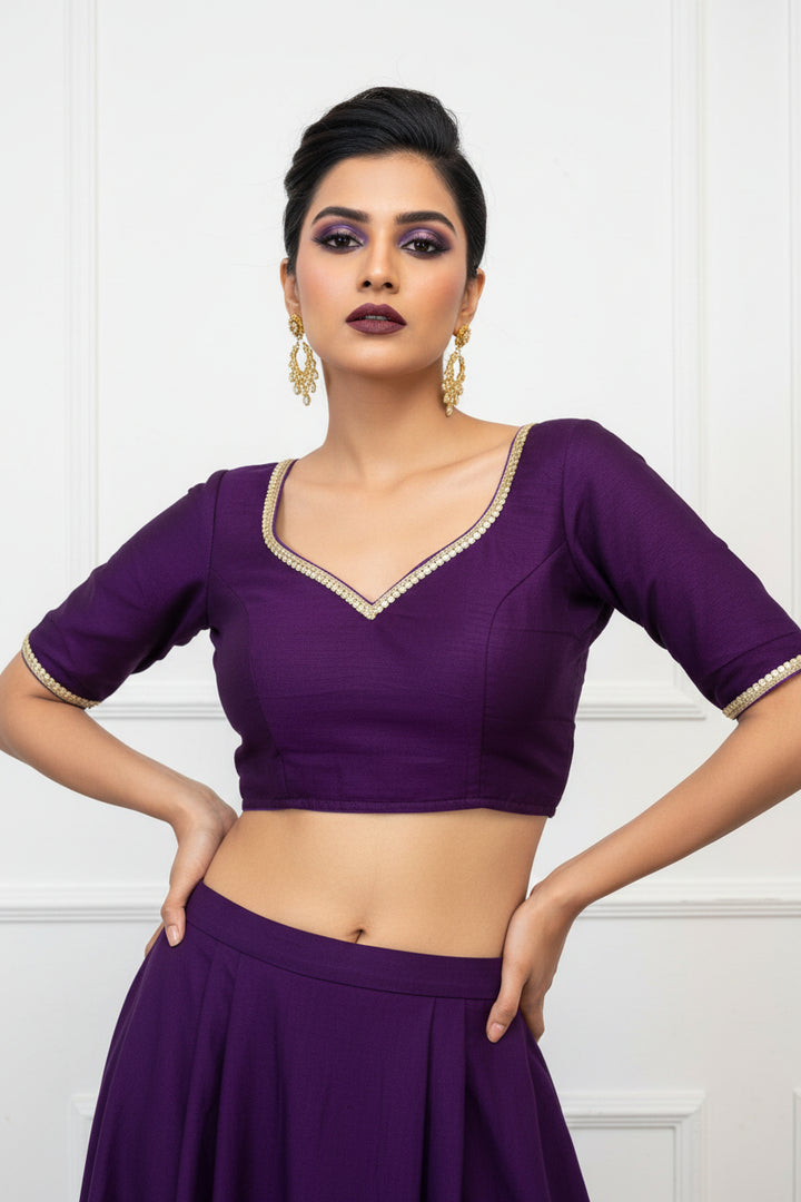 Flashline Designer Vichitra Silk Blouse