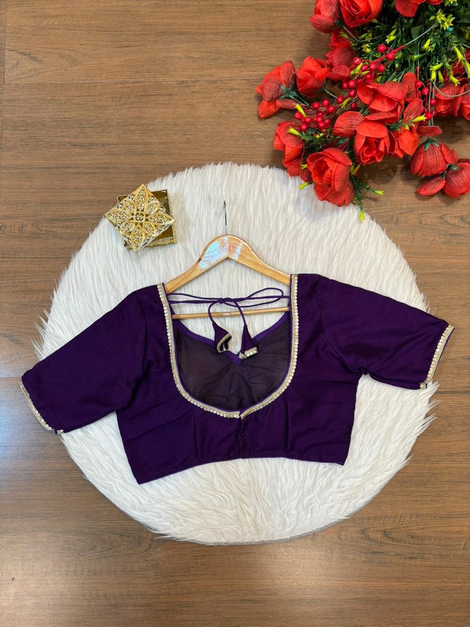 Flashline Designer Vichitra Silk Blouse