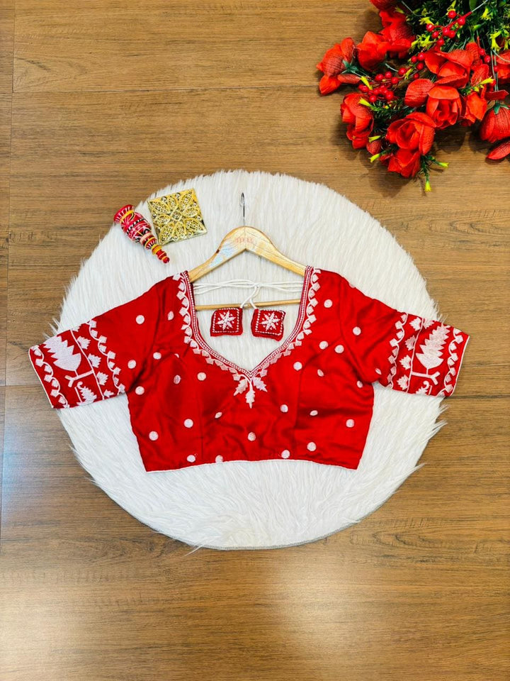 Pratibimbh Designer Vichitra Silk Blouse