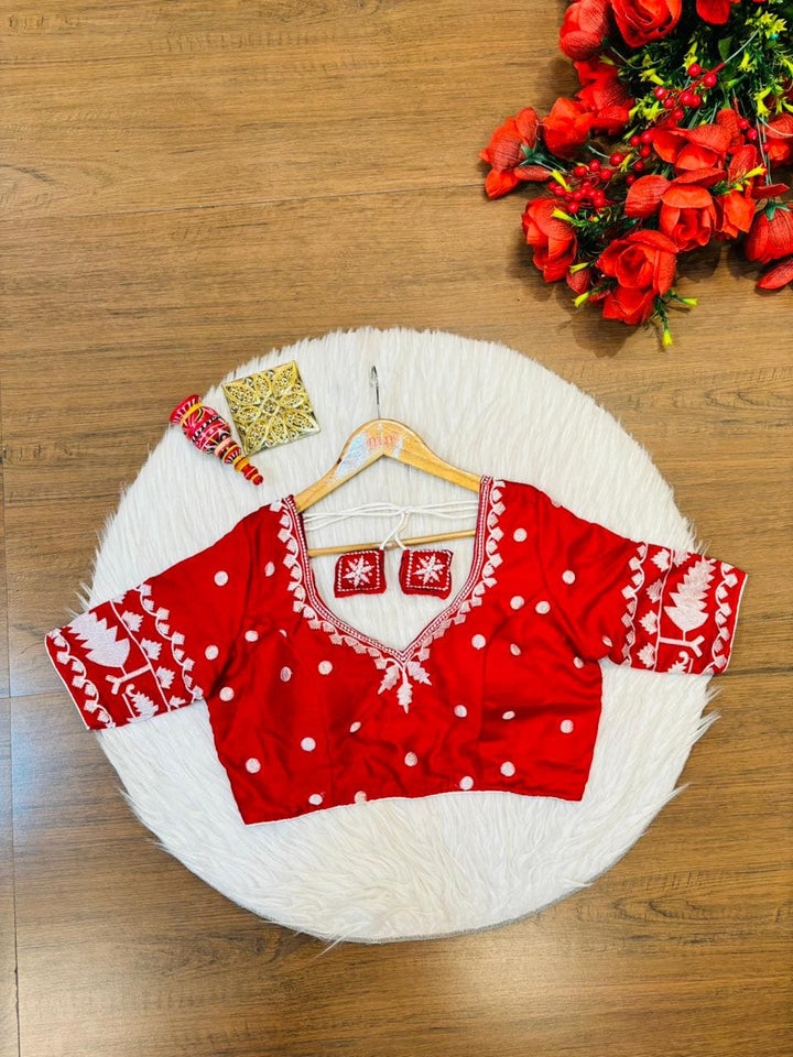 Pratibimbh Designer Vichitra Silk Blouse