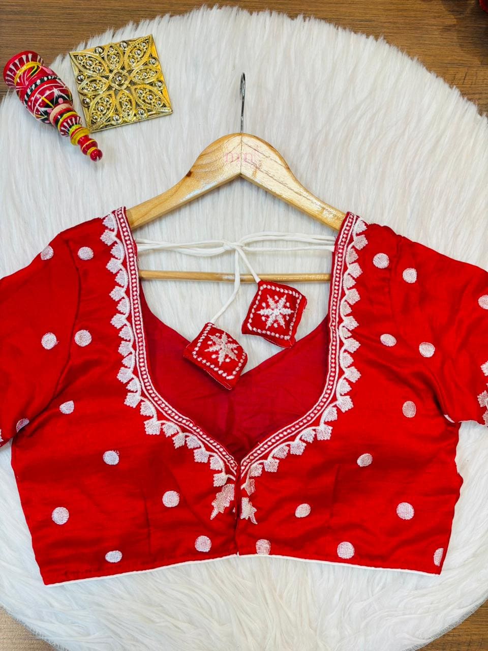 Pratibimbh Designer Vichitra Silk Blouse